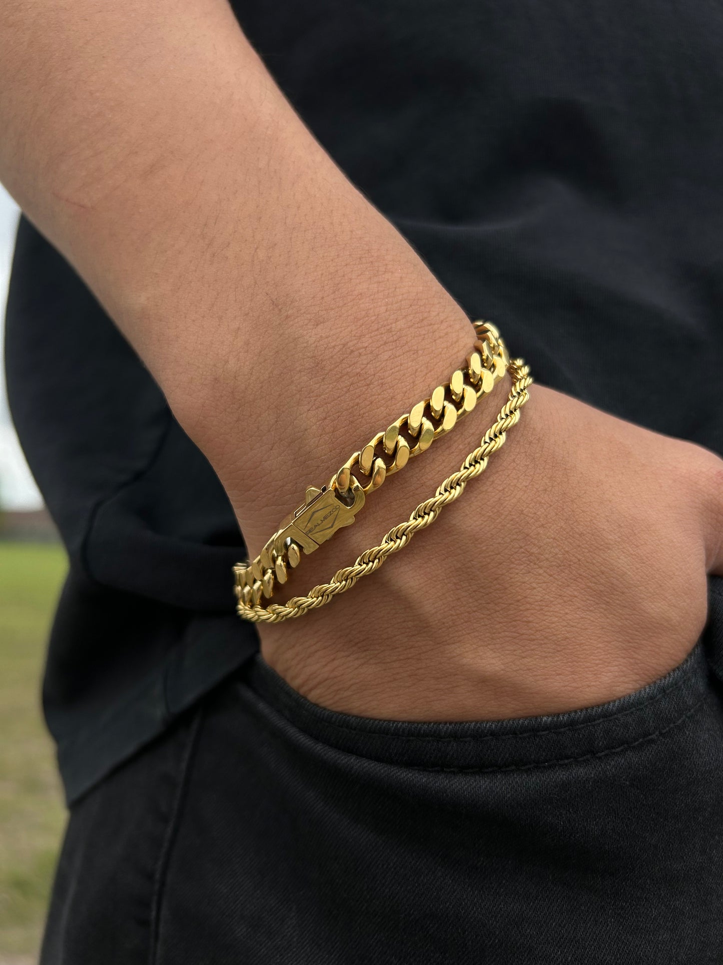 Cuban & Rope Bracelet Stack - Signature Set