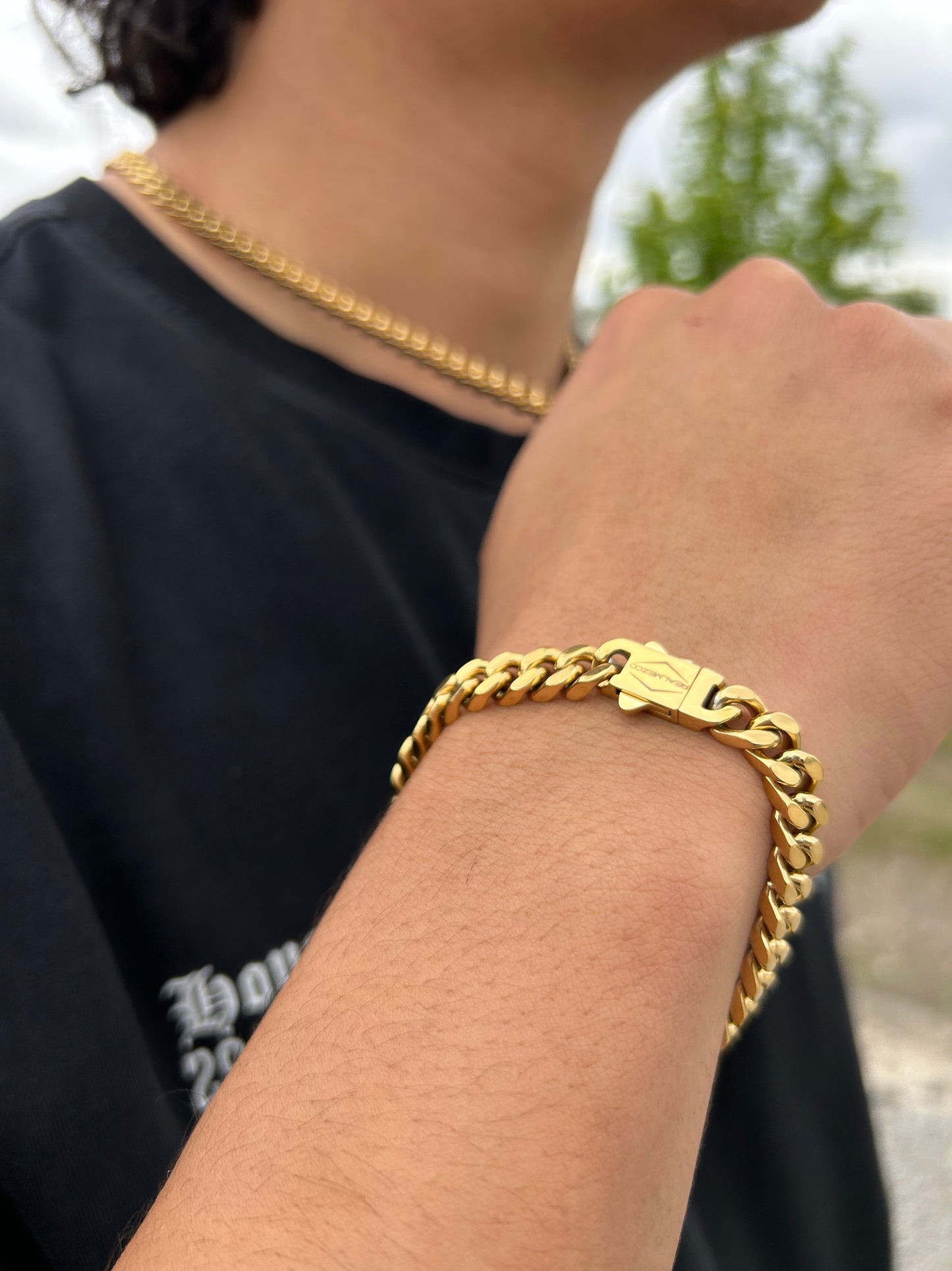 Cuban Link Bracelet - Signature Set (Gold)