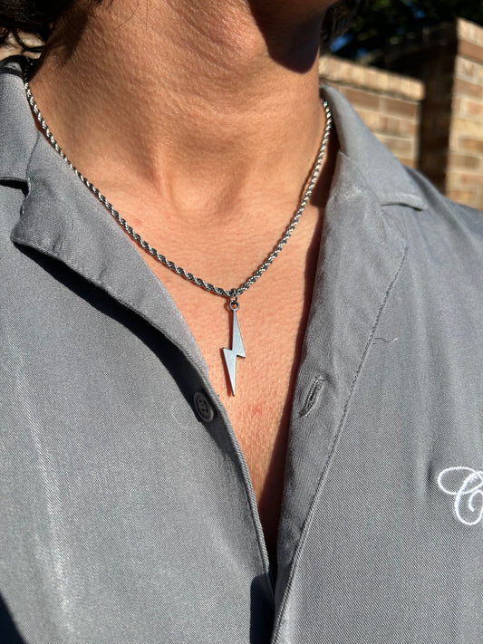 The Silver Lightning Bolt - Pendant