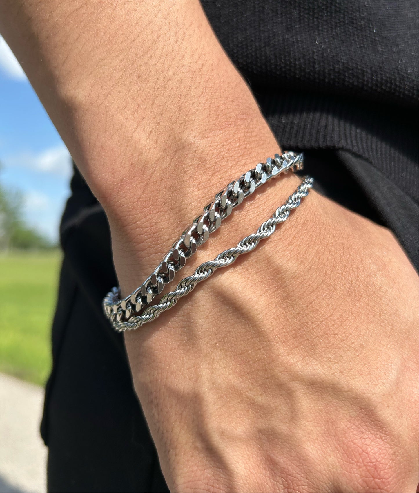 Franco & Rope Bracelet Stack - 2.0 Wave Collection