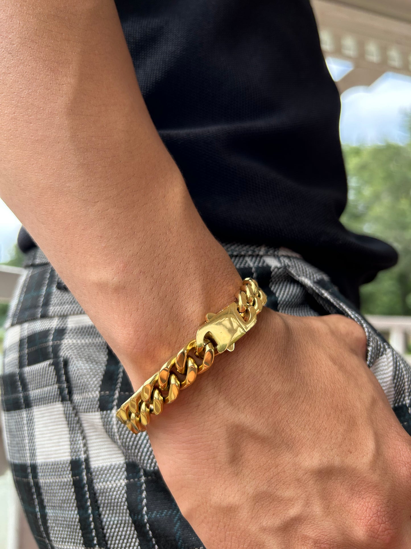 12mm Cuban Bracelet (Gold) - CEO Collection