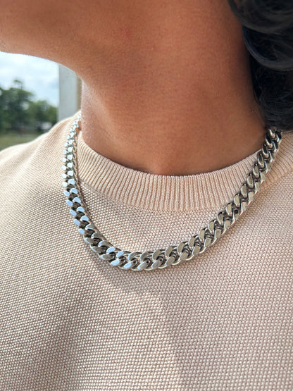 12mm Cuban Chain (Silver) - CEO Collection