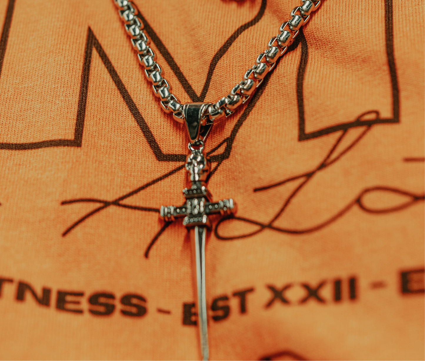 Skulled x Sword Pendant - Silver Era