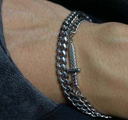 The Cuban Link x Dagger Bracelet - Simple Adjustable Lock